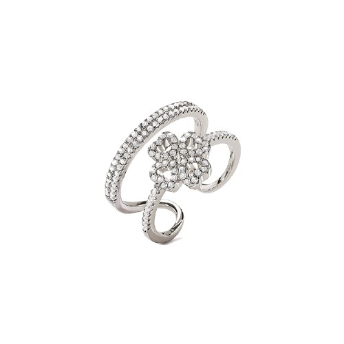 Folli Follie Four leaf clover ring size 56 5045.6759