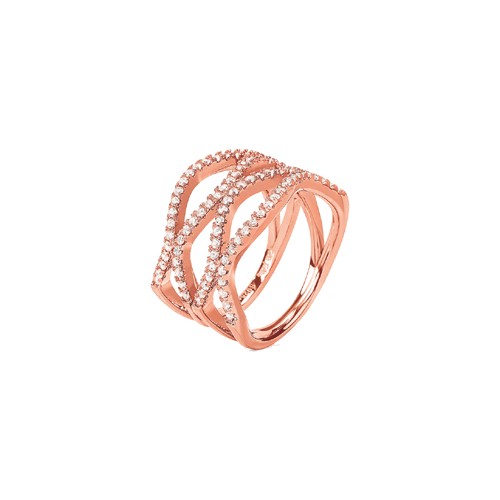 Folli Follie Essential Wave rose ring size 56 5045.6683