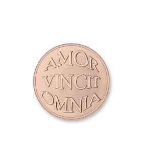 Mi Moneda 925 silver rose gold plated disc - MON-AMO-03-S