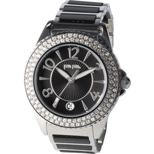 Folli Follie glow cz steel ceramic quartz watch WF6A067BDK