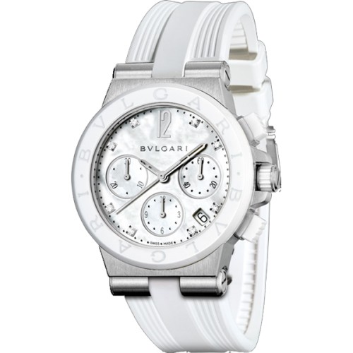 Diagono 37 mm chrono wht rubber dia autom watch - DG37WSCVDCH/8 - 101993