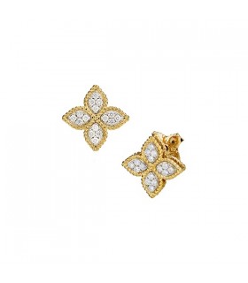 Roberto Coin Princess Flower 18Y diam earrings - ADR777EA0639