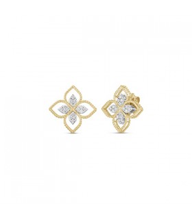 Roberto Coin Princess Flower 18Y diamond earrigs - ADR777EA2665