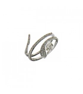 Mirco Visconti Snake diamond ring 0.23ct - Z675