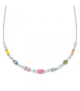 Nomination Color Wave silver and cz necklace - 149845 010