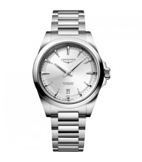 Longines Conquest silver automatic watch 38mm - L3.720.4.72.6