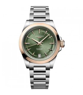 Longines Conquest green and gold automatic watch 34mm - L3.430.5.02.6