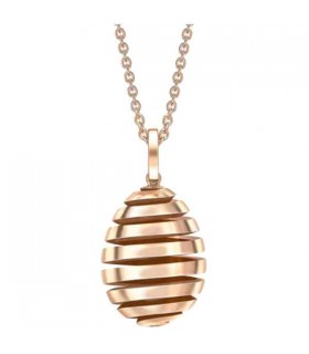 Fabergé Essence Rose Gold Spiral Egg Pendant - 2585