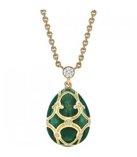 Fabergé Heritage diamond green petite egg pendant - 3339