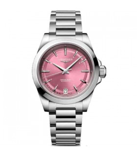 Longines Conquest pink automatic watch 34mm - L3.430.4.99.6