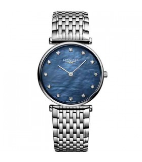 Longines Grande Classique blue diamonds quartz watch 29mm - L4.512.4.81.6