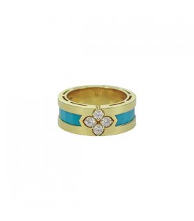 Roberto Coin Love in Verona diamond turquoise ring - ADV888RI2338